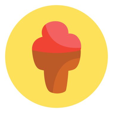 Lezzetli dondurma, illüstrasyon, vektör, beyaz arka planda..