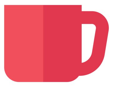 Pembe bardak, illüstrasyon, vektör, beyaz arka planda..