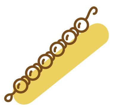 İnci bilezik, illüstrasyon, vektör, beyaz arka planda..