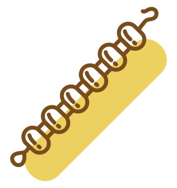 Eşsiz altın bilezik, illüstrasyon, vektör, beyaz arka planda..