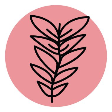 Beyaz arkaplanda kırmızı küçük yapraklar, illüstrasyon, vektör.