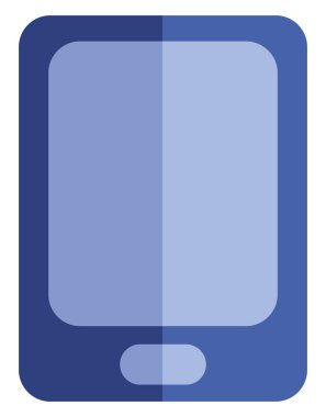 Mor telefon, illüstrasyon, vektör, beyaz arka planda..