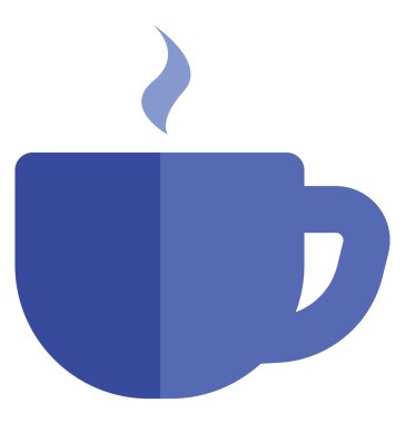 Beyaz arka planda mor çay, illüstrasyon, vektör..