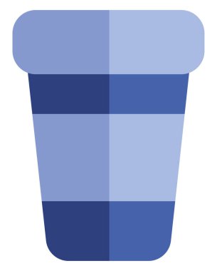 Plastik mor bardak, illüstrasyon, vektör, beyaz arka planda..