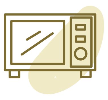 Beyaz mikrodalga, illüstrasyon, vektör, beyaz zemin üzerinde.