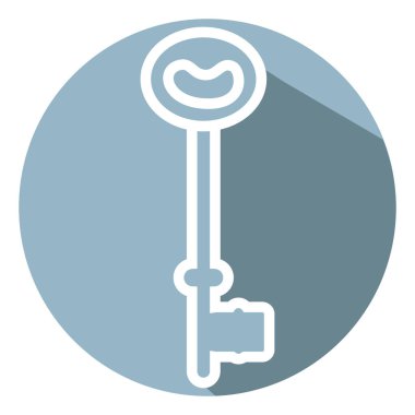 Daire anahtarı, illüstrasyon, vektör, beyaz arkaplan üzerinde.