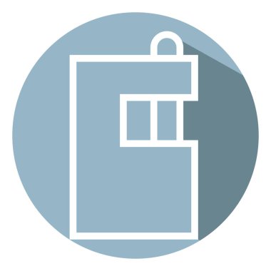 Beyaz arka planda ev kilidi, illüstrasyon, vektör.