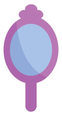 Sihirli ayna, illüstrasyon, vektör, beyaz arkaplanda.