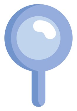 Tıbbi büyüteç, illüstrasyon, vektör, beyaz arkaplanda.