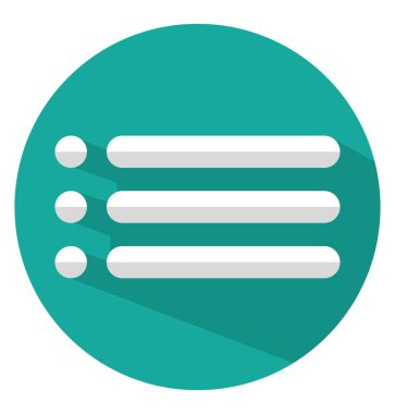 Beyaz arkaplandaki mobil çalma listesi, illüstrasyon, vektör.