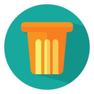 Mobil çöp kutusu, illüstrasyon, vektör, beyaz arkaplan.