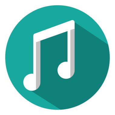 Mobil müzik, illüstrasyon, vektör, beyaz arkaplan.