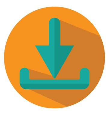 Mobil indirme, illüstrasyon, vektör, beyaz arkaplanda.