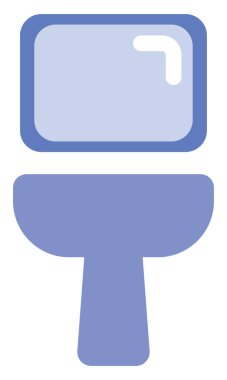 Yıkama leğeni, illüstrasyon, vektör, beyaz arkaplan.