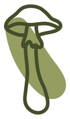 Sağlıklı mantar, illüstrasyon, vektör, beyaz arka planda..