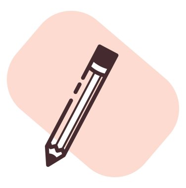 Beyaz arka planda ofis kalemi, illüstrasyon, vektör.