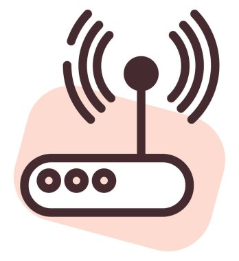 Beyaz arkaplanda internet bağlantısı, illüstrasyon, vektör.