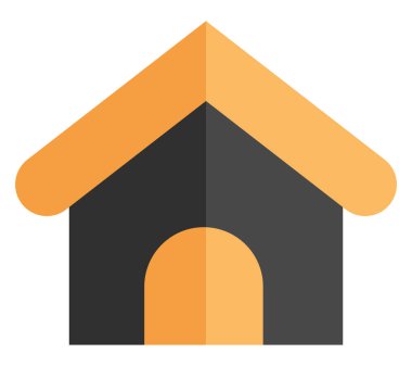 Evcil hayvan evi, illüstrasyon, vektör, beyaz arka planda..