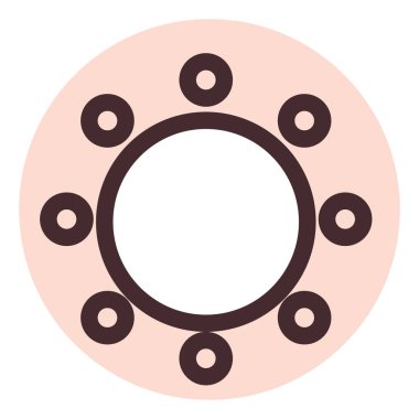 Beyaz arkaplanda fotoğraf parlaklığı, illüstrasyon, vektör.