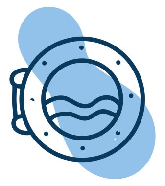 Deniz yolculuğu, illüstrasyon, vektör, beyaz arka planda..