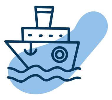 Yelkenli gemi, illüstrasyon, vektör, beyaz arka planda..