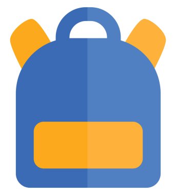 Okul çantası, illüstrasyon, vektör, beyaz arkaplan.