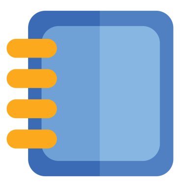 Okul defteri, illüstrasyon, vektör, beyaz arkaplan üzerine.