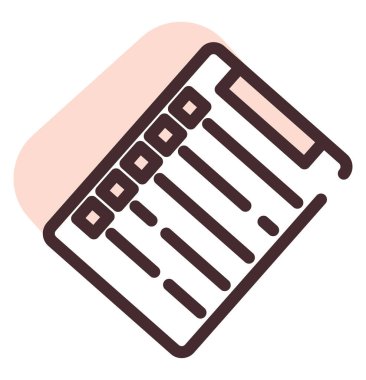 Kargo kontrol listesi, illüstrasyon, vektör, beyaz arkaplan üzerinde.