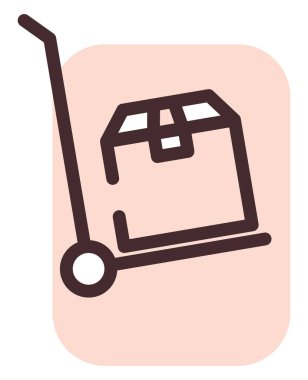 Nakliye kamyonu, illüstrasyon, vektör, beyaz arka planda..