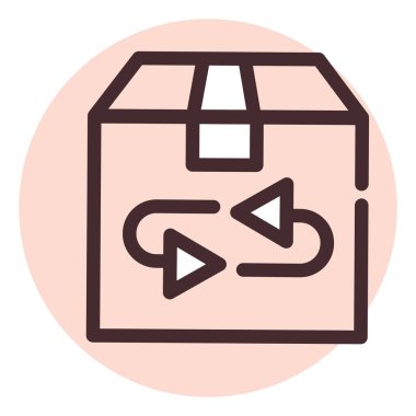 Kargo dönüşü, illüstrasyon, vektör, beyaz arkaplan üzerinde.