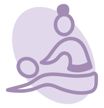 Beyaz arka planda spa masajı, illüstrasyon, vektör.