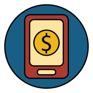 Çevrimiçi ödeme, illüstrasyon, vektör, beyaz arka plan.