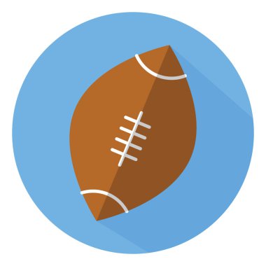 Beyaz zemin üzerinde rugby topu, illüstrasyon, vektör.