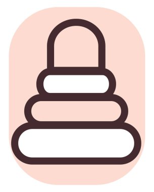 Oyuncak, illüstrasyon, vektör, beyaz arkaplan üzerine diziliyor.