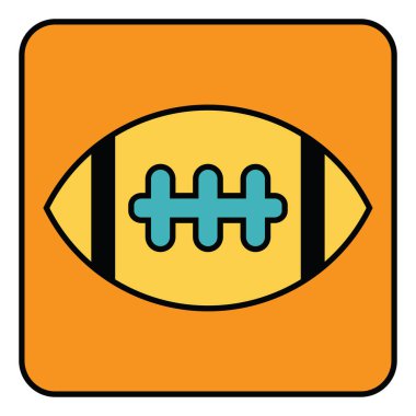 Amerikan futbolu, illüstrasyon, vektör, beyaz arka planda.