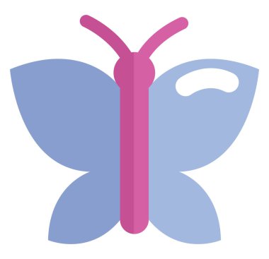 Mor kelebek, illüstrasyon, vektör, beyaz arka planda..