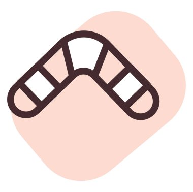 Bumerang oyuncağı, illüstrasyon, vektör, beyaz arka planda.