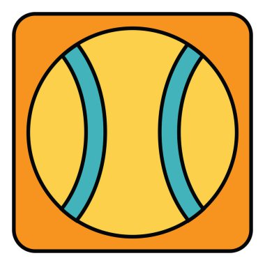 Sarı top, illüstrasyon, vektör, beyaz zemin üzerinde.