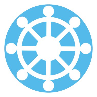 Gemi çarkı, illüstrasyon, vektör, beyaz arkaplan üzerinde.