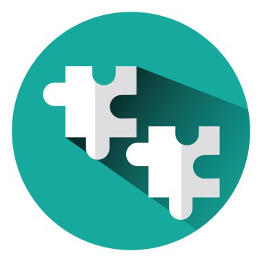 Bulmaca oyuncağı, illüstrasyon, vektör, beyaz arkaplan.