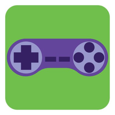 Beyaz arkaplanda Playstation denetleyici, illüstrasyon, vektör.