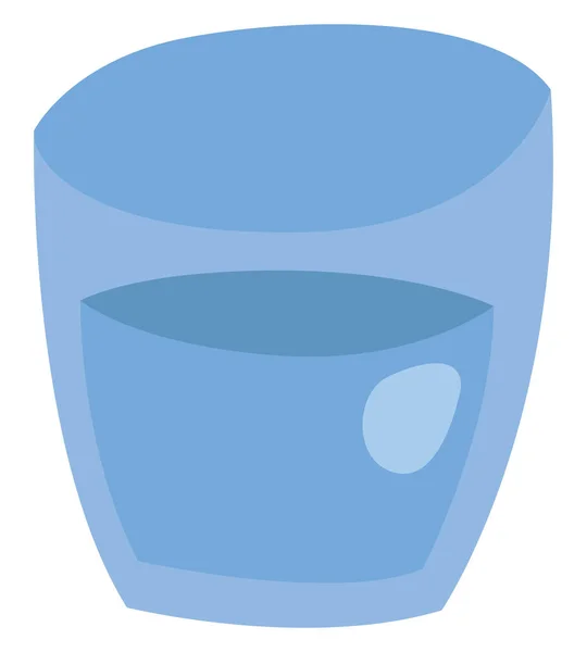 Glas Water Illustratie Vector Een Witte Achtergrond — Stockvector