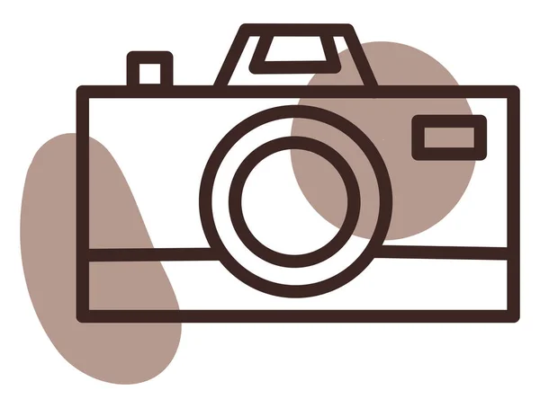 Fotokamera Illustration Vektor Auf Weißem Hintergrund — Stockvektor