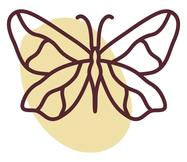 Einfacher Fliegender Schmetterling Illustration Vektor Auf Weißem Hintergrund — Stockvektor