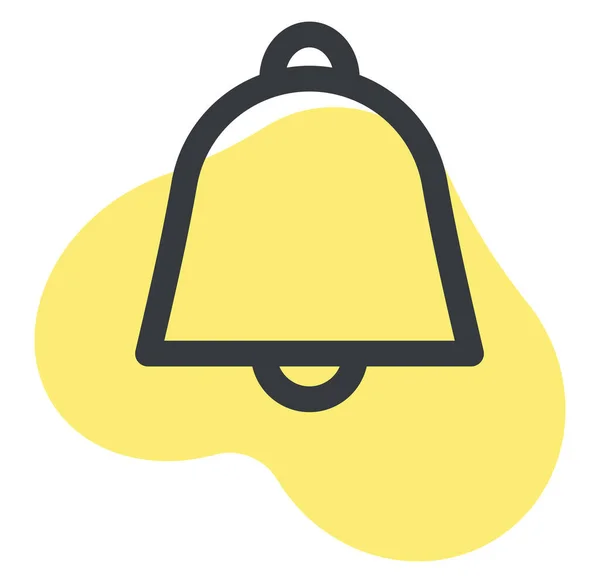 Žlutý Zvonek Ilustrace Vektor Bílém Pozadí — Stockový vektor