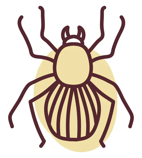 Brown Gnat Bug Illustration Vector White Background — Stock Vector