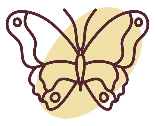 Mariposa Graciosa Ilustración Vector Sobre Fondo Blanco — Vector de stock
