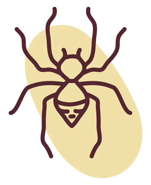 白い背景に大きなクモ イラスト ベクター — ストックベクタ