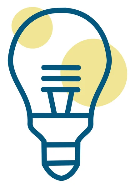 単純な黄色の電球 イラスト ベクトル 白い背景に — ストックベクタ