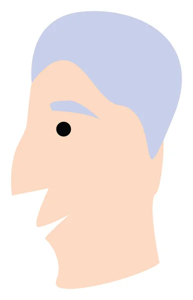 Mann Mit Kurzen Lila Haaren Illustration Vektor Auf Weißem Hintergrund — Stockvektor